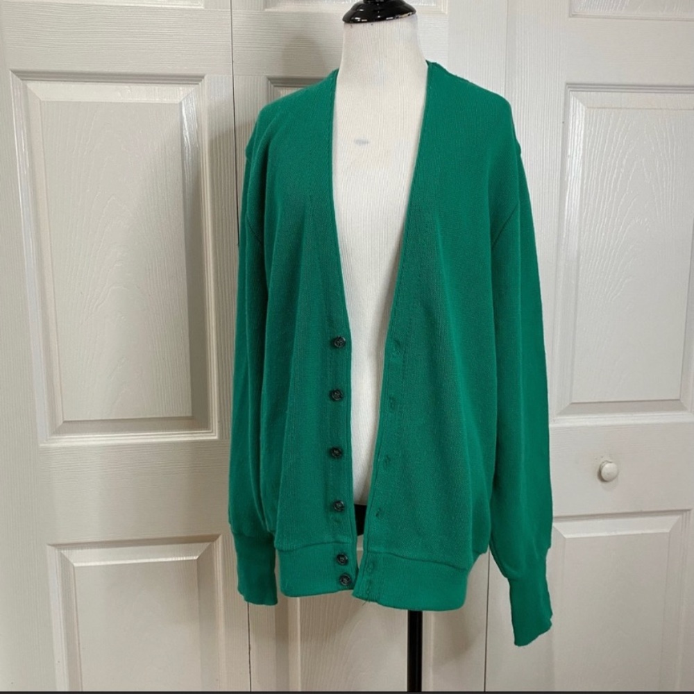 Vintage Jantzen Green V-neck Golf Sweater Mens women’s